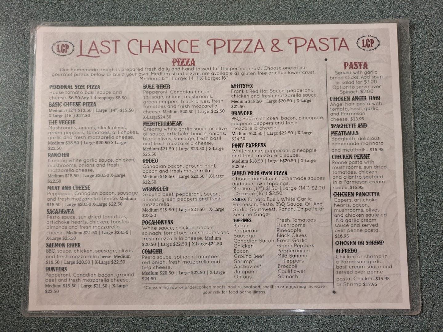 Last Chance Pizza & Pasta
